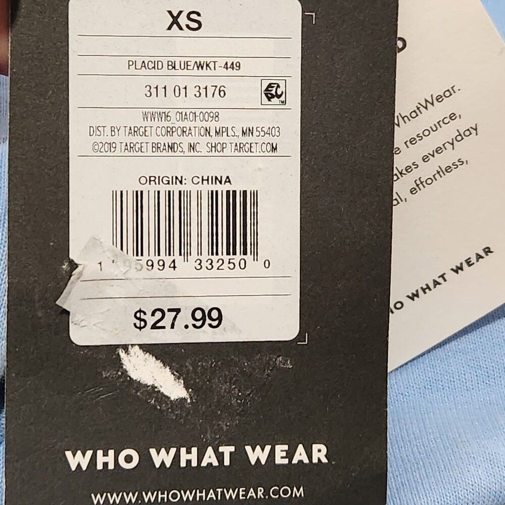 Who What Wear Blue Top And Black Leggings Size XS 2Pcs!! - Picture 7 of 11